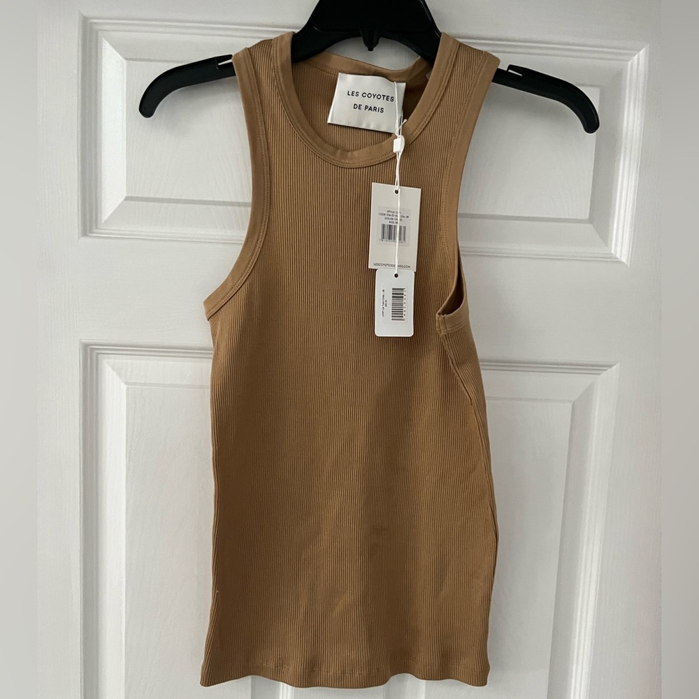 NWT Camel Ribbed Tank Top (Size 38)